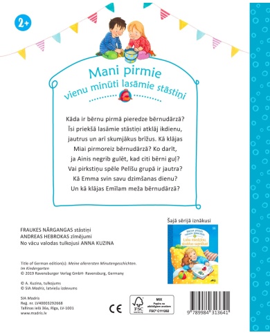 Bērnudārzā. Mani pirmie vienu minūti lasāmie stāstiņi. Bērnudārzā. Mani pirmie vienu minūti lasāmie stāstiņi.