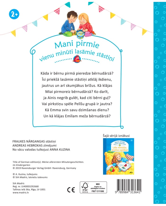 Bērnudārzā. Mani pirmie vienu minūti lasāmie stāstiņi.