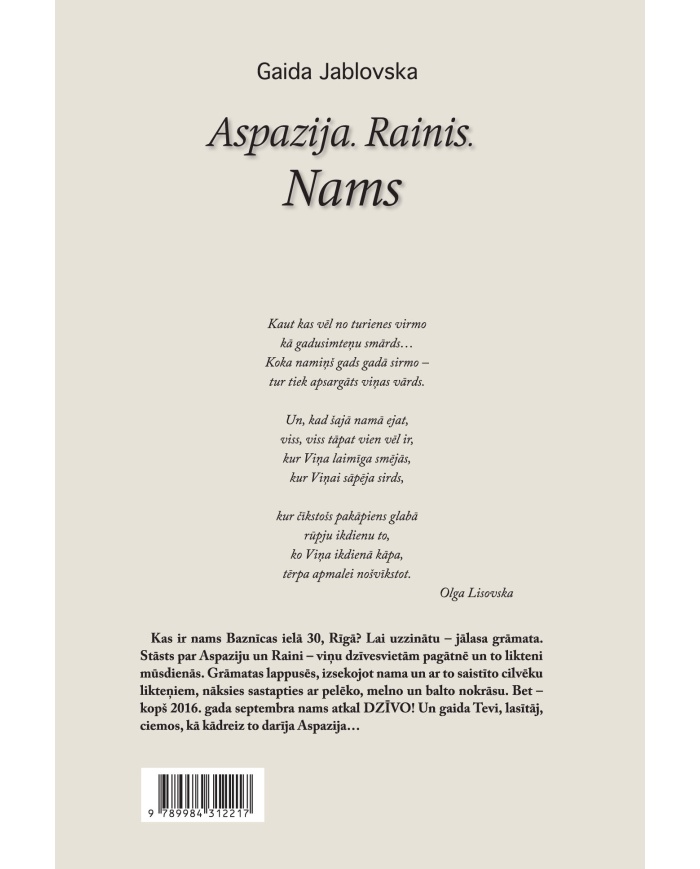 Aspazija. Rainis. Nams Aspazija. Rainis. Nams