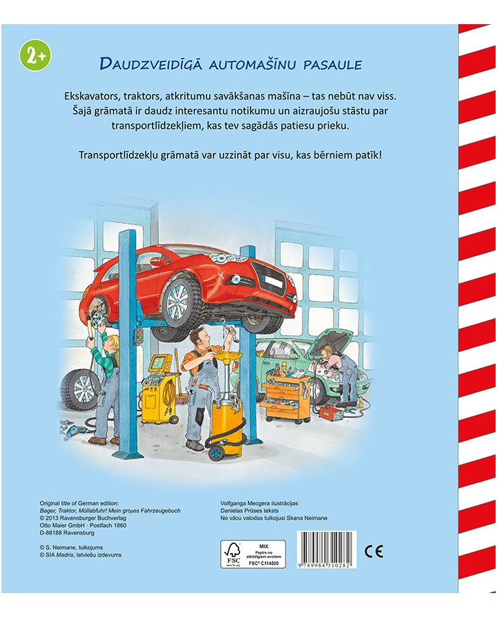 Ekskavators, traktors, atkritumu savākšanas mašīna