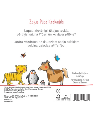 Dzīvnieki. Mana pirmā atloku vārdnīca Dzīvnieki. Mana pirmā atloku vārdnīca