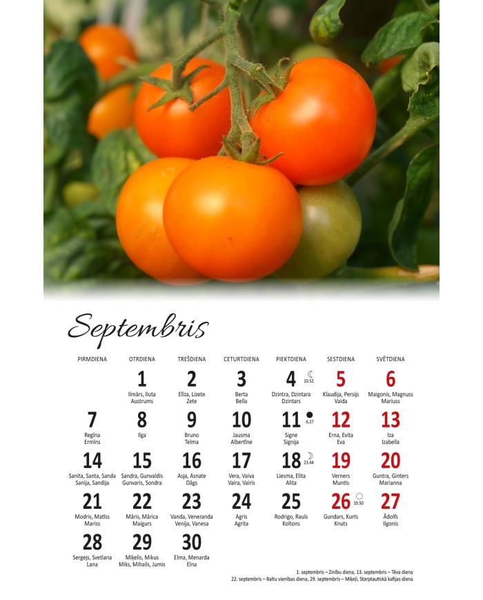Kalendārs Virtuvē 2026