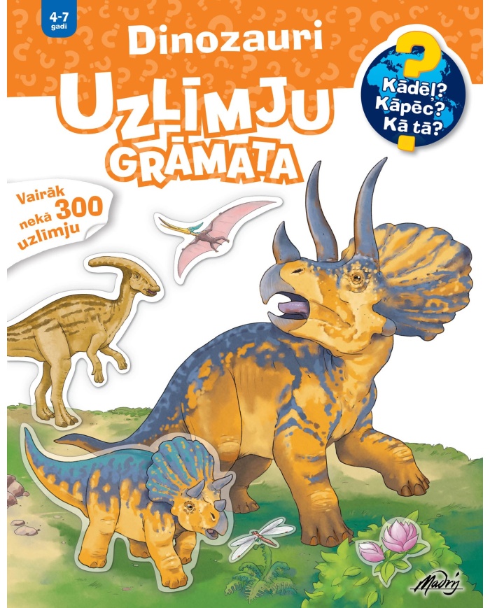 Dinozauri. Uzlīmju grāmata.